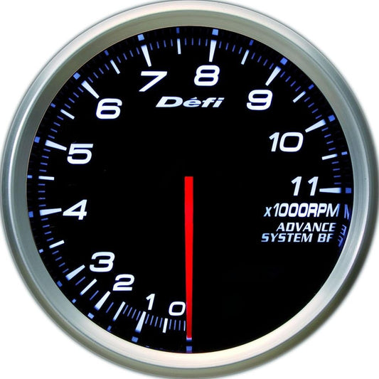 Nippon Seiki Defi Meter, Defi-Link ADVANCE BF, Tachometer, 80 ? 11,000 rpm, White DF11001