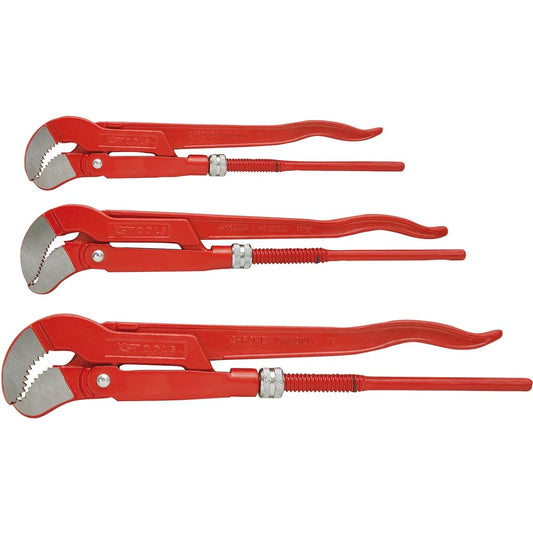 KS TOOLS Swedish pattern pipe wrench 45° angled set Swed. pattern pipe wrench 45° angled set 113.2100