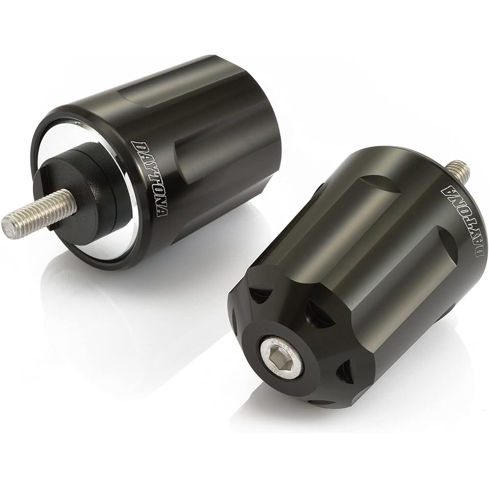 Daytona Aluminum Billet Motorcycle Bar End Yamaha M6 Type (YZF-R25 MT-25 etc.) Heavy Weight Bar End Revolver Black 17276