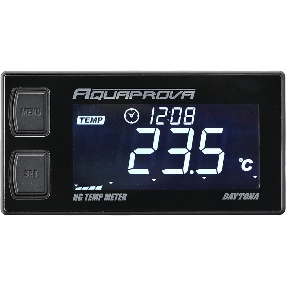 Daytona AQUAPROVA Motorcycle Oil Temperature/Water Temperature/Voltmeter Digital Waterproof Backlight HG Series Tempmeter 72813