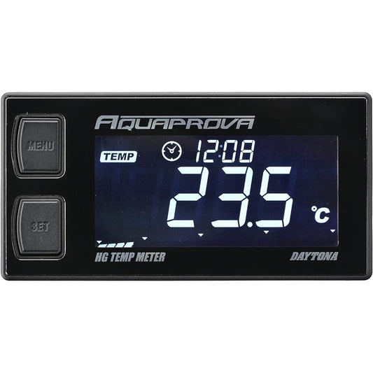 Daytona AQUAPROVA Motorcycle Oil Temperature/Water Temperature/Voltmeter Digital Waterproof Backlight HG Series Tempmeter 72813