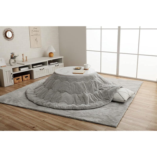 [Ikehiko Corporation] Kotatsu Futon 4550317203770 Pearl Gray Approx. 220cm Round