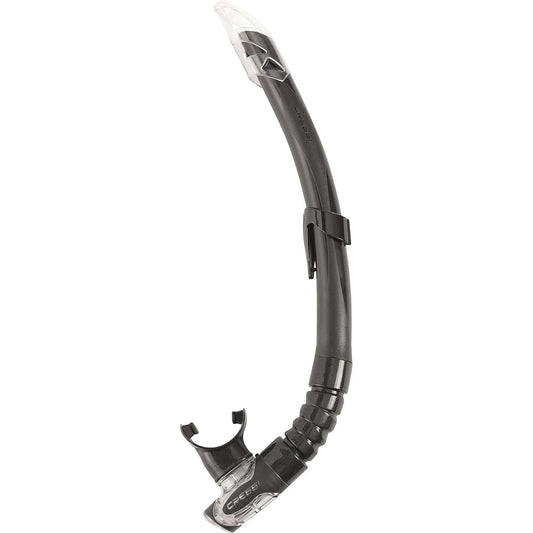 CRESSI Scuba Snorkeling Snorkel [GAMMA] Splash Guard Soft Silicone Mouthpiece with Drain Valve [Genuine Product]