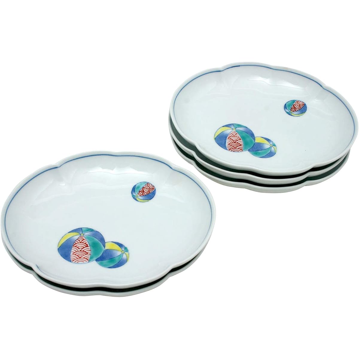 Arita ware, Kazan kiln, balloon, wooden shell, set of plates, 52636