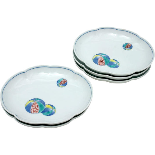 Arita ware, Kazan kiln, balloon, wooden shell, set of plates, 52636