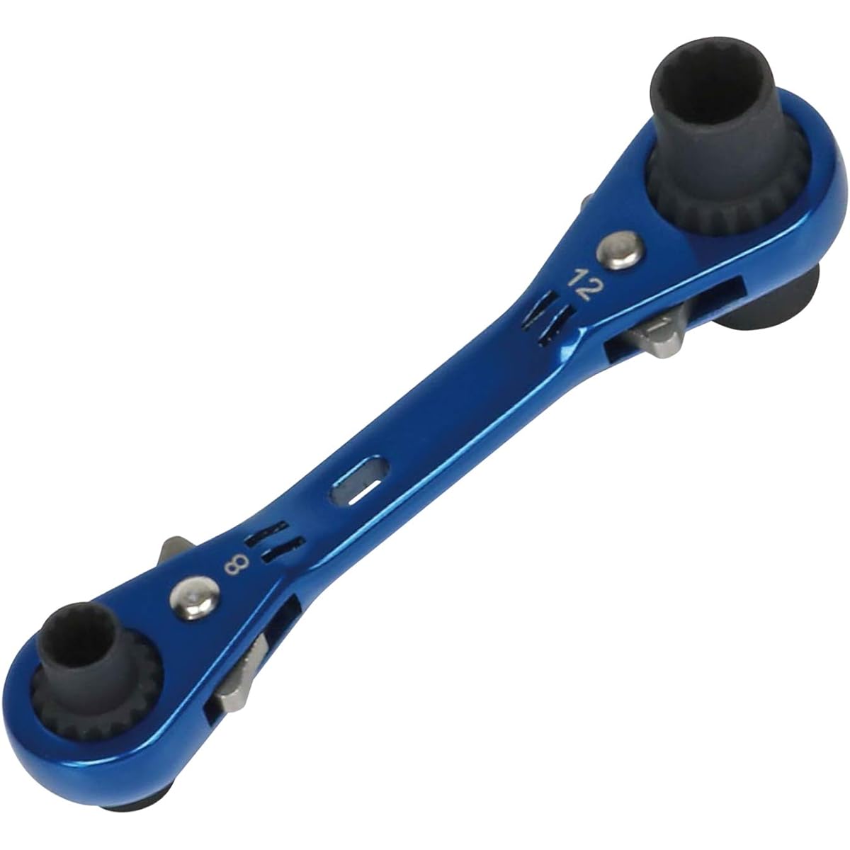 Densan Double-ended double socket wrench 8/10/12/13mm Compatible with 4 sizes DR-0813S-FA