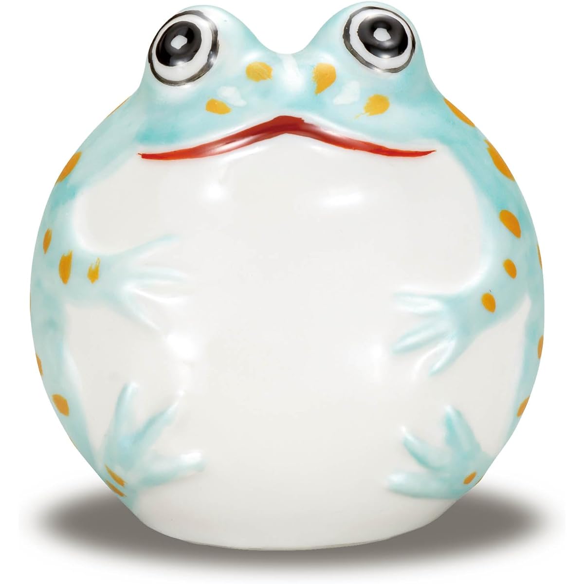 Frog Figurine Kutani Ware Lucky Frog Light Blue Pottery Lucky Charm Feng Shui Item