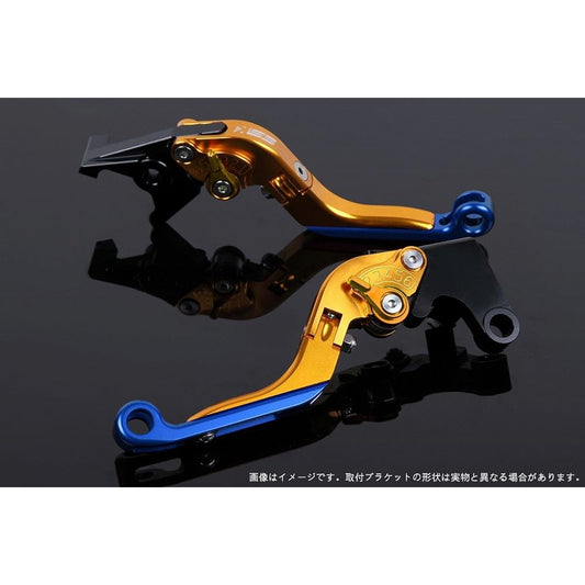 SSK Speedra Adjustment Lever Set Foldable Extension Lever Color: Gold Adjuster Color: Gold Extension Color: Blue SUZUKI GSX-S125/GSX-R125 2017-2019