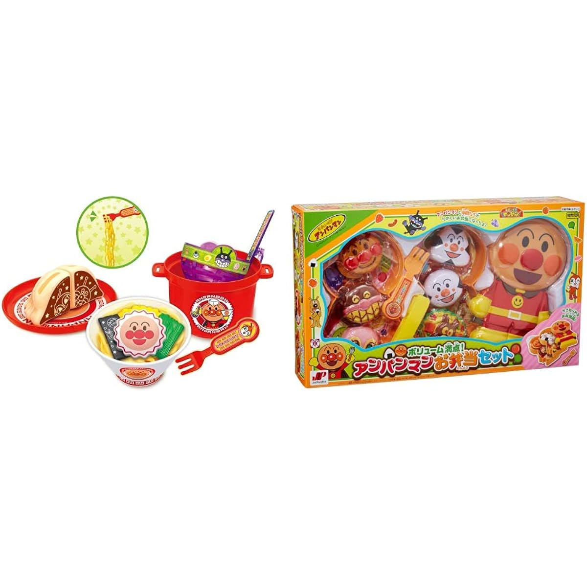 JOYPALETTE Anpanman Chachacha with hot water drainer! Anpanman ramen set & full of volume! Anpanman bento set [Set purchase]