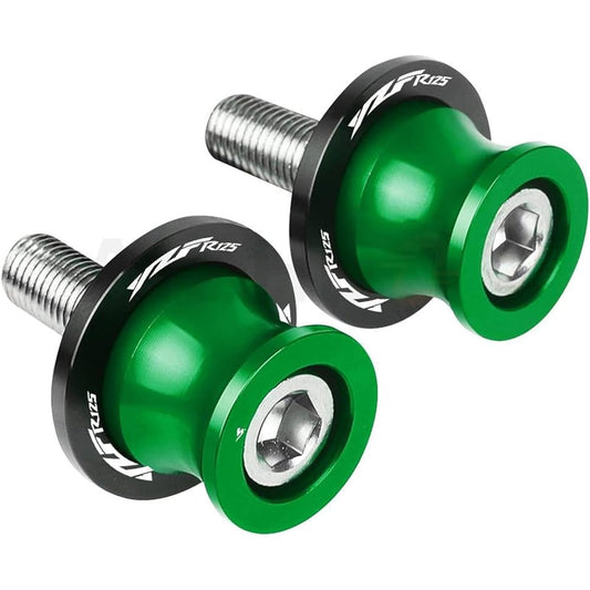 Motorcycle Swing Arm Bobbin Spool 6MM Motorcycle Stand Screw CNC Swing Arm Slider Spool Accessories For YA-MA-HA YZFR125 YZF-R125 YZF R125 2014-2021 2020 2019 2018 (Color : Green)