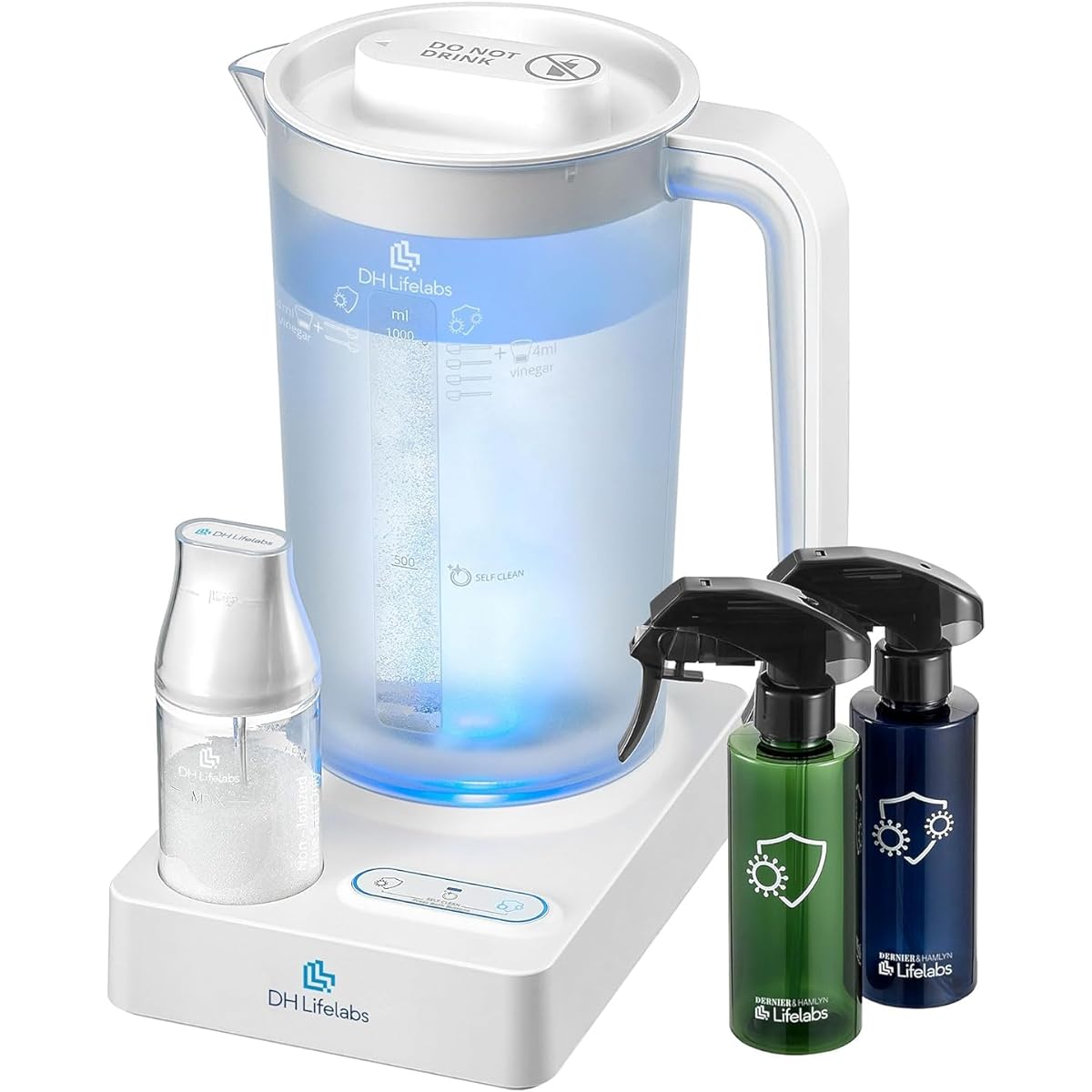 Hypochlorous Acid Water Generator, Hypochlorous Acid Water Generator, Hypochlorous Acid Water, Spray Bottle and Sprayer Included, Portable, Pet Deodorizer, Toilet Disinfecting Cleaner, Toilet Seat
