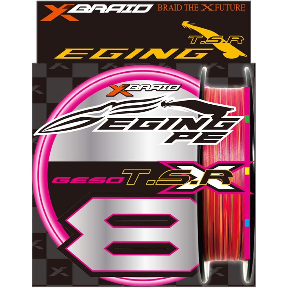 XBRAID GESO TSR X8 150m PE Line New Fluorescent Pink No. 0.8