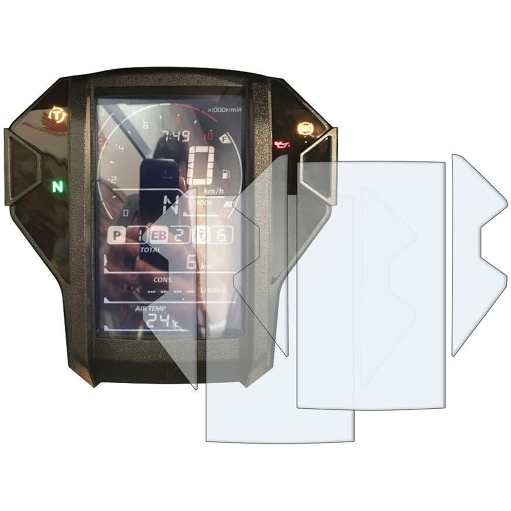 DEMUR Sports Africa Twin CRF1000L Cluster Scratch Protection Film Speedometer Guard CRF1000L Africa Twin 2019 2018 Adventure Dashboard Screen Protector (Size : 5 PCS)