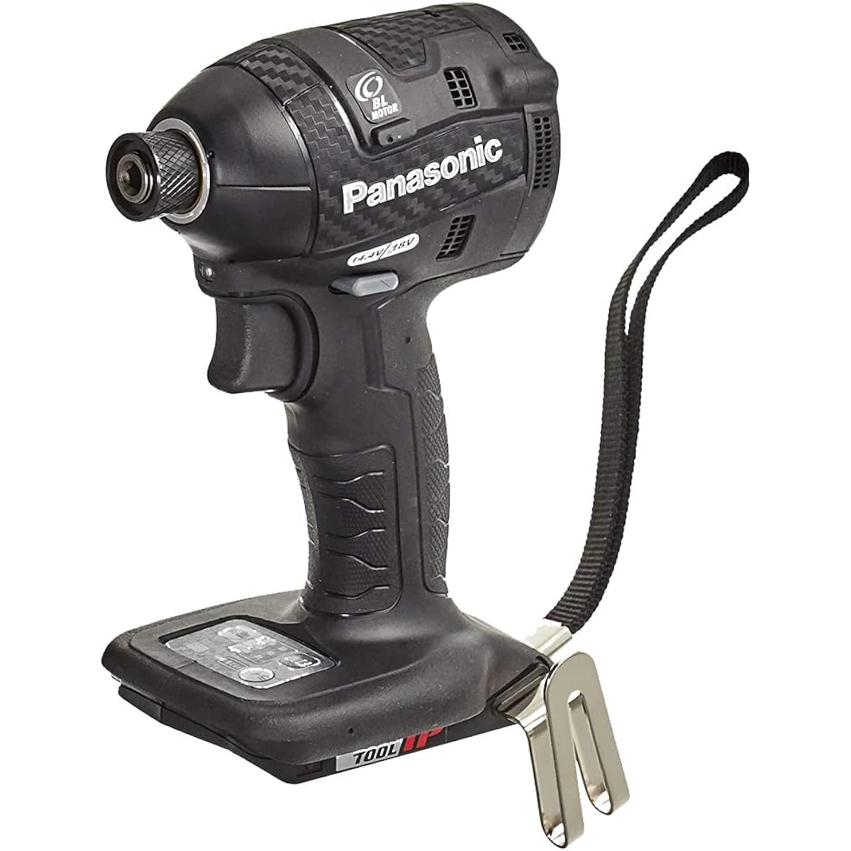 Panasonic Rechargeable Impact Driver Body Only (Battery Pack/Charger/Case Sold Separately) Dual (14.4V/18V Compatible) Compact Total Length 118mm IP56 Impact Driver EZ75A7X-B Black