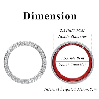 TOPDALL Mercedes Benz glitter AC button sticker Crystal accessories DIY interior knob cover Benz interior parts