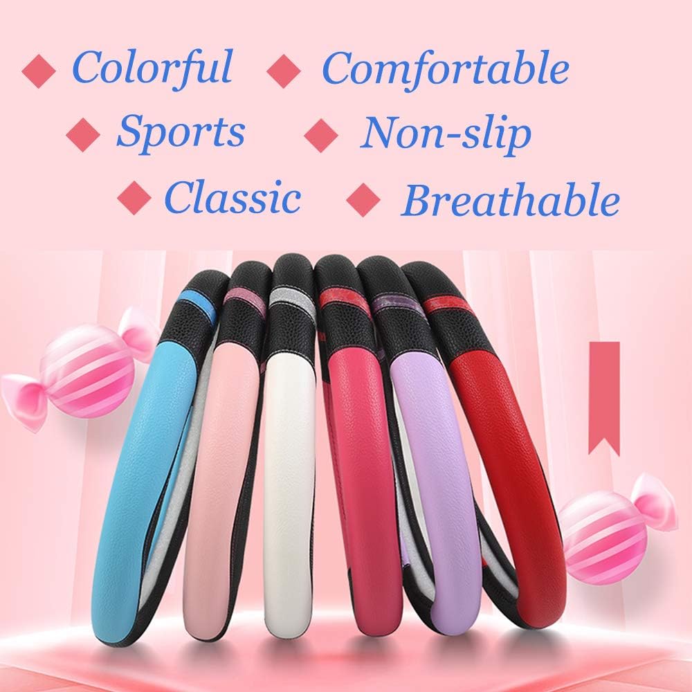 Universal leather handle cover for women 15 inch blue