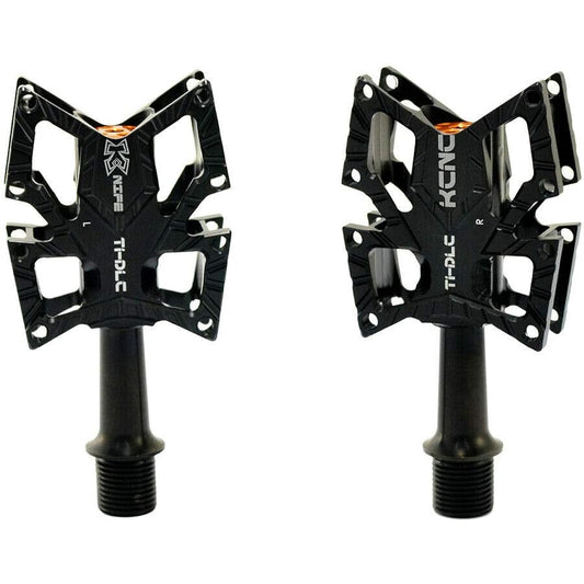 KCNC KNIFE Titanium Spindle Road Platform Pedals, Black, SK2191