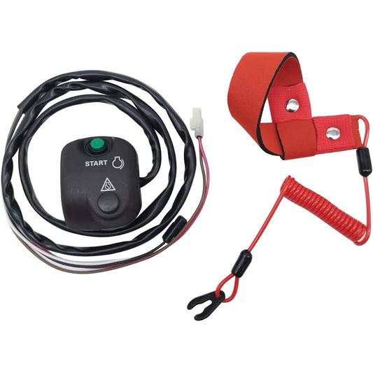 Handlebar Start Stop Kill Switch Box Aassy & Safety Strap for Yamaha FX140 FX1000 WaveRunner/WaveVenture 700 XL700 WaveRunner 800 GP800 1100 VX110/VX/V1 VX1100 1300 GP1800 V XR/VXS V. X1800.
