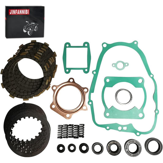JINFANNIBI Complete Clutch Kit Heavy Duty Spring and Complete Gasket Kit Top Bottom End Set for Yamaha Blaster 200 YFS200 1988-2006