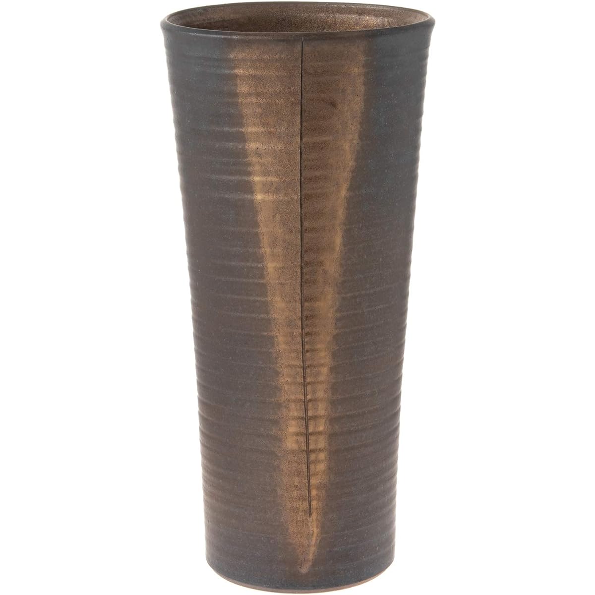 Shigaraki Ware Hechimon Vase Flower Base Large Vertical Ichijo Kinsai Pottery MR-1-2607