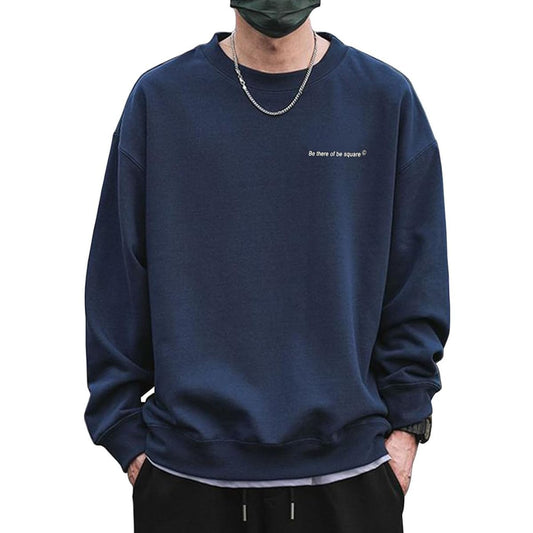[OKJCON] Men's Sweatshirt, Long Sleeve, Spring, Loose, Stylish, Casual, Pullover, Large Size