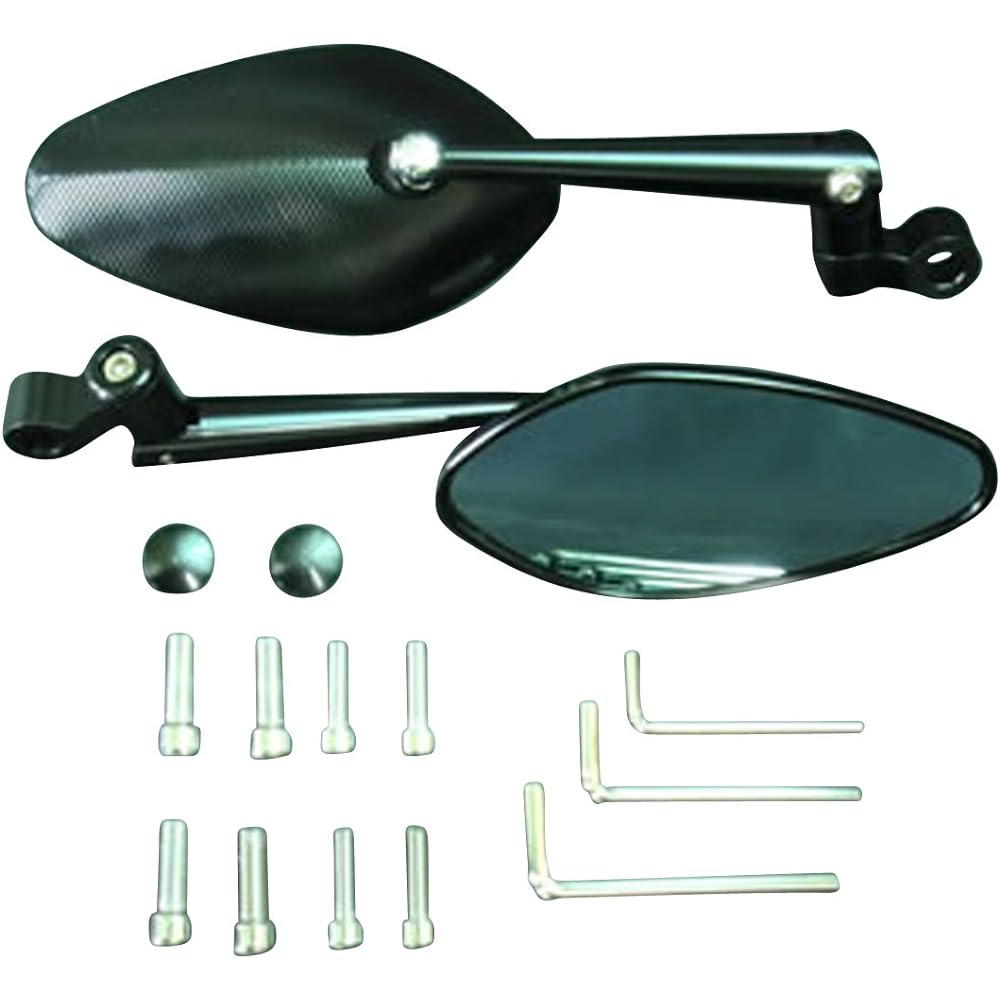 Hunter Five Point Adjust Mirror Black Anodized Set of 2 36878