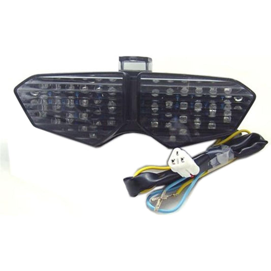 TASWK Motorcycle LED Integrated Tail Light Turn Signal for Yamaha YZF R6 2003-2005 YZF R6S 2006-2008 Smoke Lens