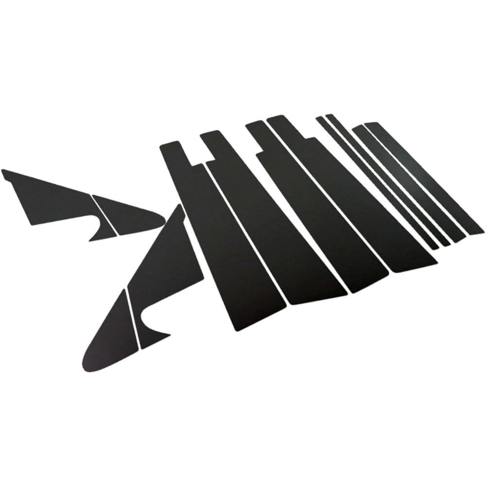 BRIGHTZ Vanguard 30 Series Super Mirror Black Plated Pillar Panel Cover 12PC with Visor [PIL-BLA-107] Vanguard 4963