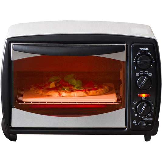 Twin Bird Tsubame Sanjo Oven Convection Oven Non-Fry Temperature Adjustment Heater Switching Handle Top Plate Wire Rack Pizza Plate Scrap Trap Recipe Book Included [1 Year Manufacturer Warranty] White TS-4119W