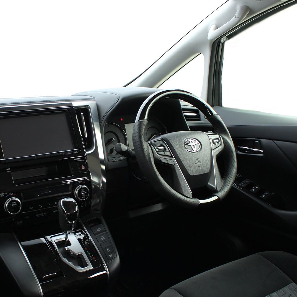 REAL Steering [30 Vellfire/30 Alphard] Original Series Black Wood H30-BKW-BK-VEL