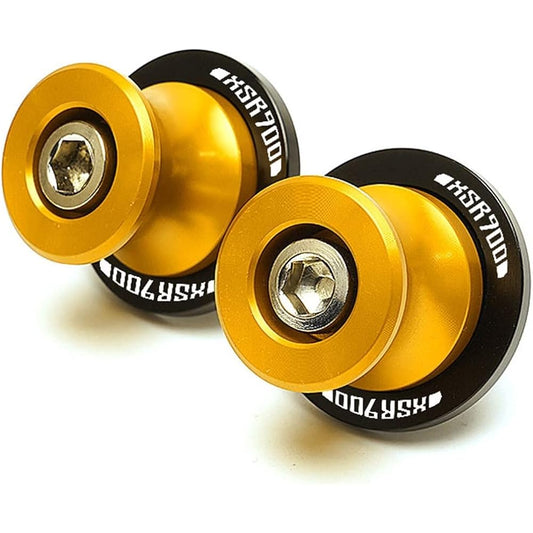 Uminino Motorcycle CNC M6 Swing Arm Slider Spool Stand Screw for Yamaha XSR 900 XSR900 ABS 2014 2015 2016 2017 2018 2019 2020 Swing Arm Slider Spool (Size : S Gold)