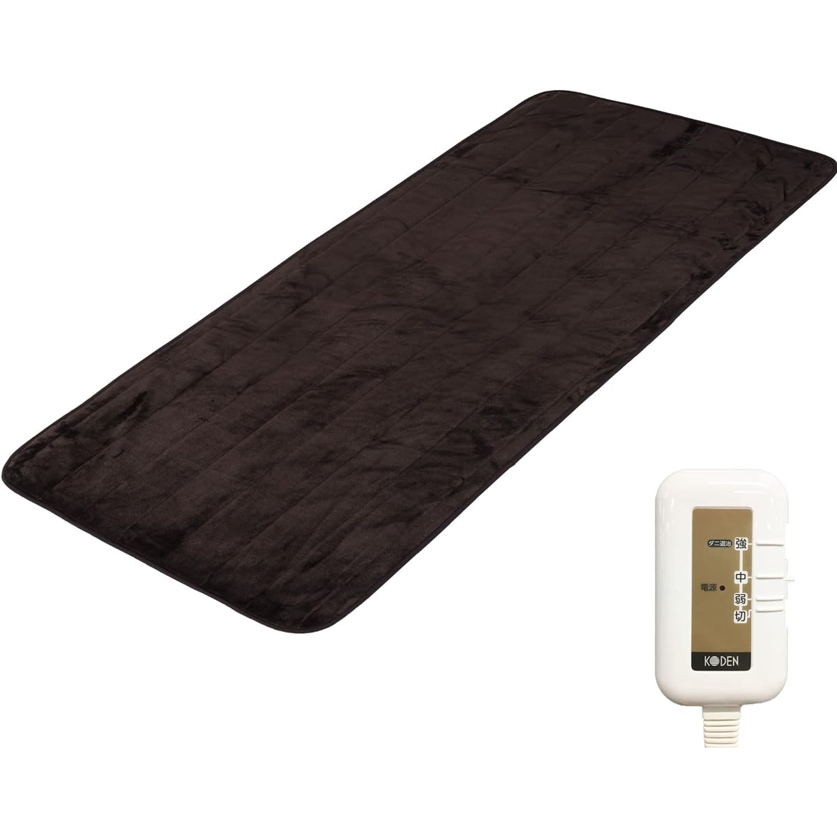 KODEN CPR181BZ Hot Mat, Easy to Sleep, Dark Brown, 180 x 80 cm, Long, Flannel, Fluffy, Smooth, Easy to Carry, Washable, Kills Dust Mites, Energy Saving, Slide Temperature Adjustment