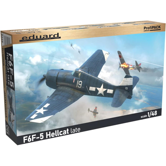 Eduard 1/48 Profipack US Navy F6F-5 Late Model Plastic Model EDU8229