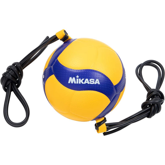 MIKASA Rubber String Fixed Attack Practice Volleyball No. 4 for Junior High School Students and Women Yellow/Blue V400W-AT-TR Recommended Internal Pressure 0.3 (kgf/cm2)