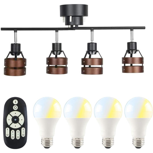 Communal lighting ceiling light 4 lights 6 tatami 8 tatami Scandinavian spotlight ceiling lighting GT-DJ-2DB-9WT-2 LED bulb 60W included dimming color control compatible E26 wood ring cafe style natural wood living room lighting