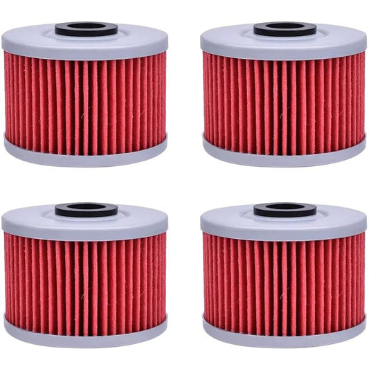 Motorcycle Oil Filter K/awasa-ki ATV KLX110 KLX 110 KLX110R CNF KLX110RL DNF 2022 KLX110L 2010-2021 2016 2017 2018 2019 2020 (Color: 4pcs Red)