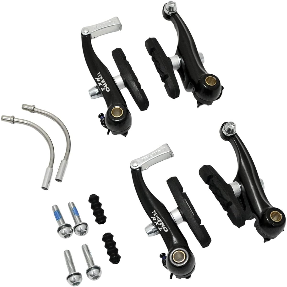 TEKTRO RX1 Mini-V Brake Cyclocross Brake Set (Front+Rear), Black, MH2652