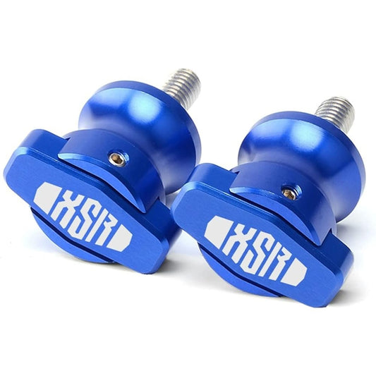 DOOREX 6mm Motorcycle CNC Accessories Swingarm Spool Stand Screw Slider For Yamaha XSR700 XSR900 XSR 700 900 2015 2016 2017 2018 2019 Swingarm Slider Spool (Size: Blue)