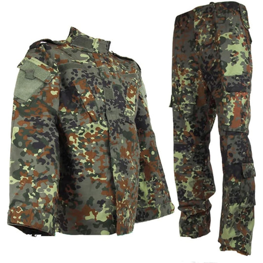 [SHENKEL] Camouflage clothes top and bottom 2-piece set German camouflage fleck turn US size L bdu-gm02-L [Parallel import goods]