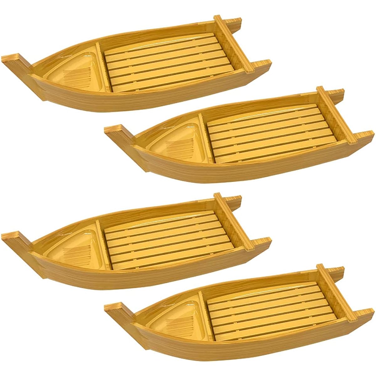 Echizen Takaraya Boat platter, 4 pieces, Boat platter, Sashimi plate, Stylish container, Boat platter, Moribune, Funamori, Morikomi boat, Sashimi boat [room temperature]