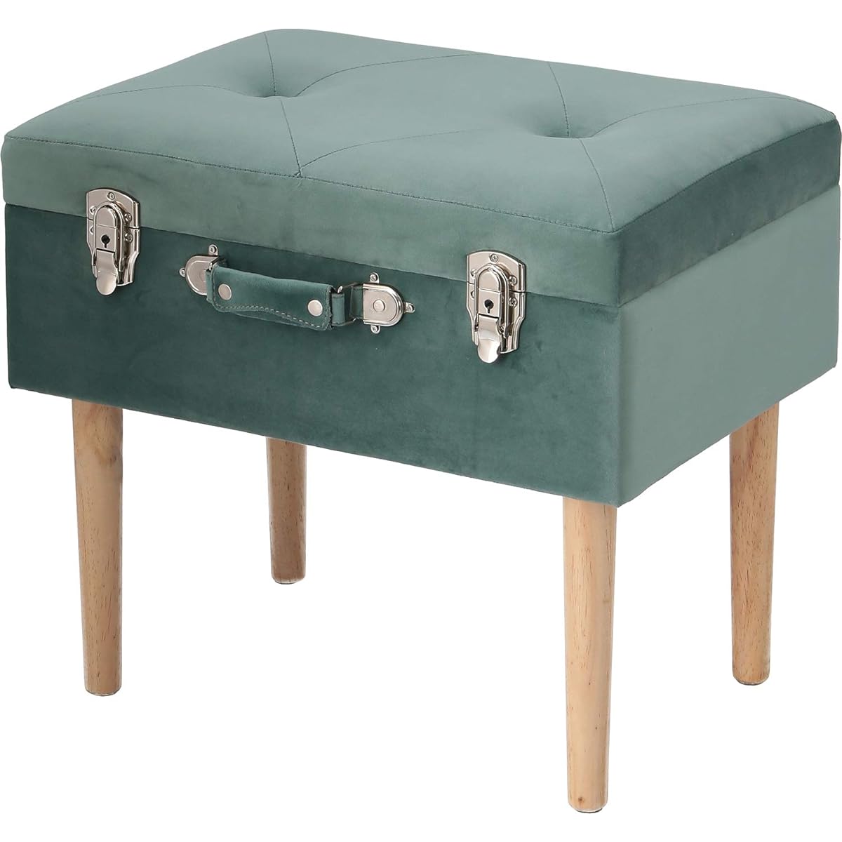 Fuji Boeki Stool Trunk Type Width 50 x Depth 35 x Height 45cm mint Velor Style Floor Scratch Prevention Easy Assembly 27661