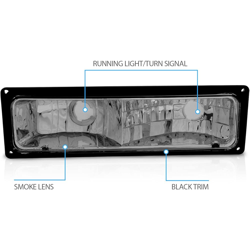 Amerilite replacement Packing Winker Light Smoke Pair 88-98 Chevrolet Frill Size -The passenger seat and driver's seat side