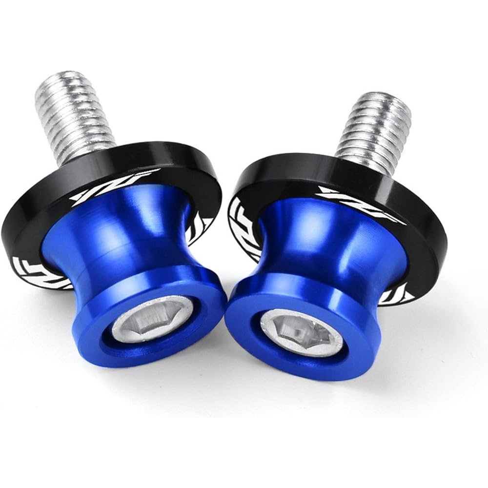 Swing Arm Spool Stand Screw Slider 6mm Motorcycle Swing Arm Spool Slider Stand Screw CNC Aluminum for Yamaha For YZFR1 1999-2018 2006 2007 2008 2009 2010 (Color : Blue)
