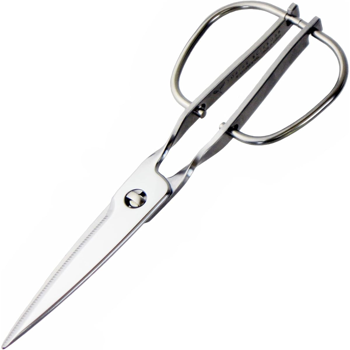 Nagao Kitchen Shears, Kitchen Sputter, Mirror Finish, 20.3cm, All Stainless Steel, Dishwasher Safe, Can Be Disassembled and Washed, Made in Japan