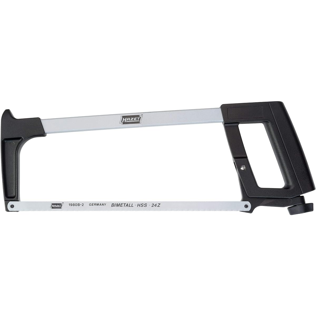 HAZET Metal Saw Length: 390mm Including Saw Blade (24 Teeth) and Sturdy Handle DIN 6494 Form A For Precision Machining of Metal [Regular Japanese Import Product] 1980N