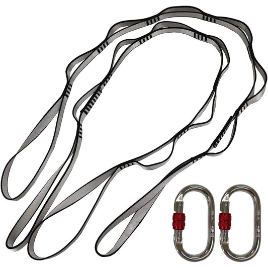 GiGant Daisy Chain Hammock Belt 2 Pieces + Carabiner 2P Set Height Adjustment Strap Belt Aerial Yoga Aerial Yoga