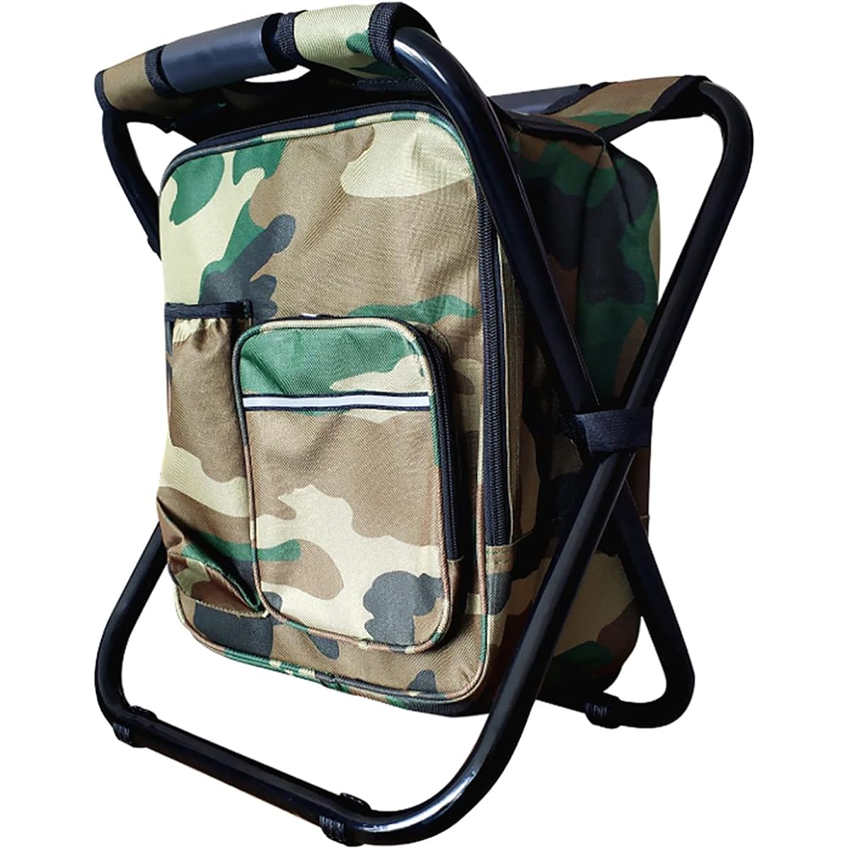 Tokyo Deco Backpack Chair, Ultra Lightweight, Backpack with Chair, Fishing Chair, Camouflage, Load Capacity 100kg [3 roles in 1!] Rucksack type cold bag that you can sit on] i001