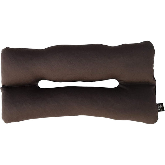 Pillow to care for teeth alignment HAMORU M size Teeth alignment Protection Dentist supervised Oral care Sleeping position Side sleeping Stomach sleeping Height adjustment Biting Burden Washable Low polyester fabric Made in Japan (Brown, 57cm)