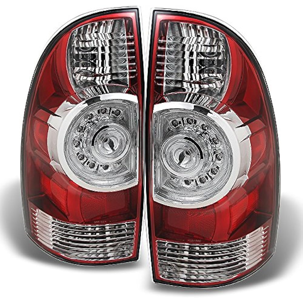 2005-2015 Toyotata Komapic Up Red Clear Tail Light Brake Lamp Replacement Pair left and right