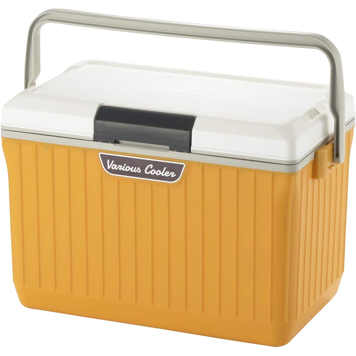 Sanka VAC-17WH/YE Various Cooler Box, Excellent Insulation, One Push Open, Small, Thin, Lightweight, Chair, Static Load 220.5 lbs (100 kg), Large Handle, Shoulder Strap, 4.5 gal (17L), Yellow